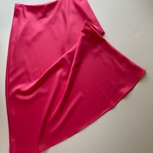 Express silky pink skirt